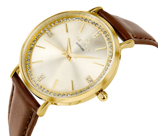 Zegarek Damski Giewont Sapphire Złoty GW5390-A3