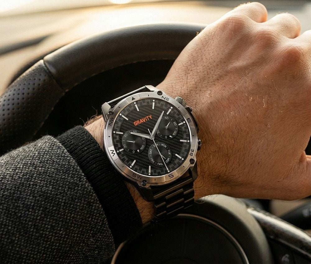 Smartwatch Gravity Czarny Pasek + Bransoleta GT46-1