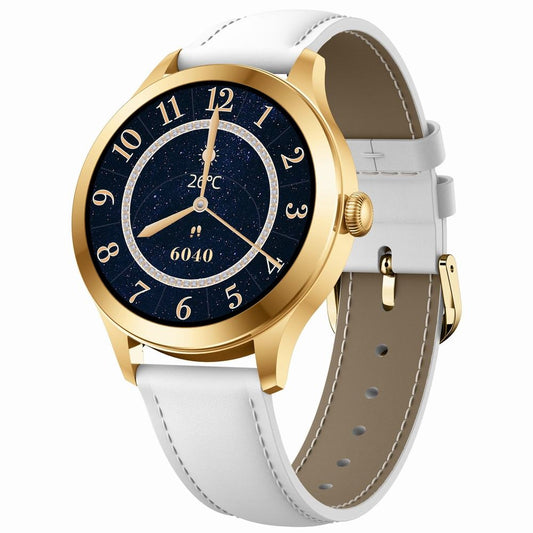 Smartwatch Gravity Biało Złoty 2 Paski GT25-2 PRO