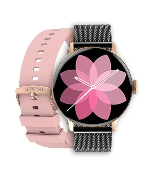 Smartwatch Damski GIEWONT Różowe Złoto Czarny GW330-4