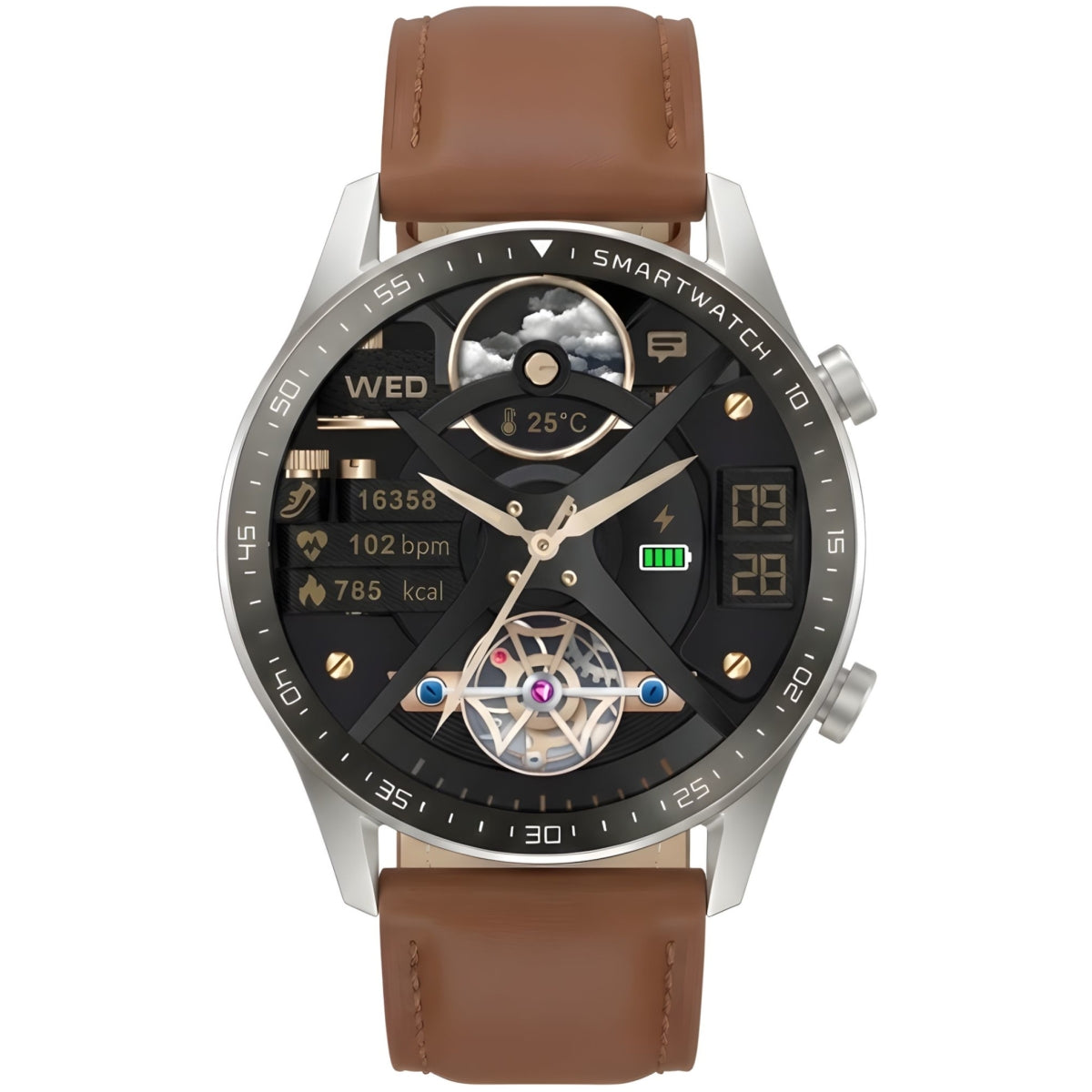 Smartwatch Gravity Srebrny 2 Paski GT10-8