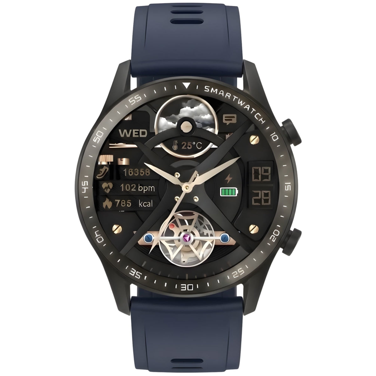Smartwatch Gravity Czarny 2 Paski GT10-5