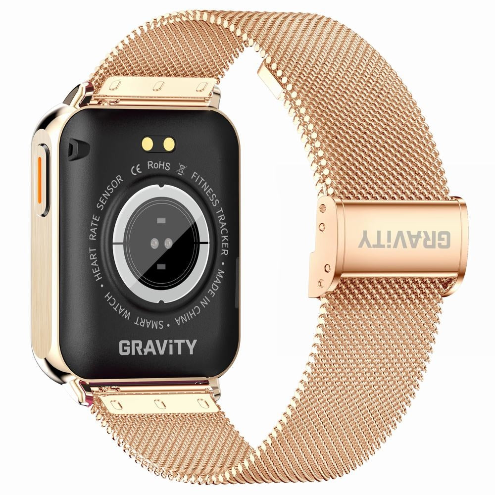 Smartwatch Gravity Różowe Złoto Fioletowy 2 Paski GT17-3