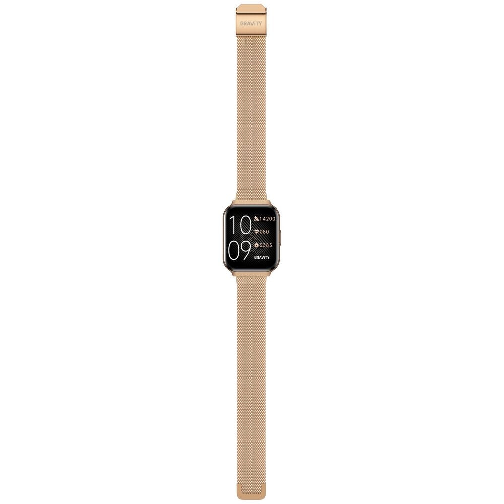 Smartwatch Gravity Różowe Złoto Pasek + Bransoleta GT44-1