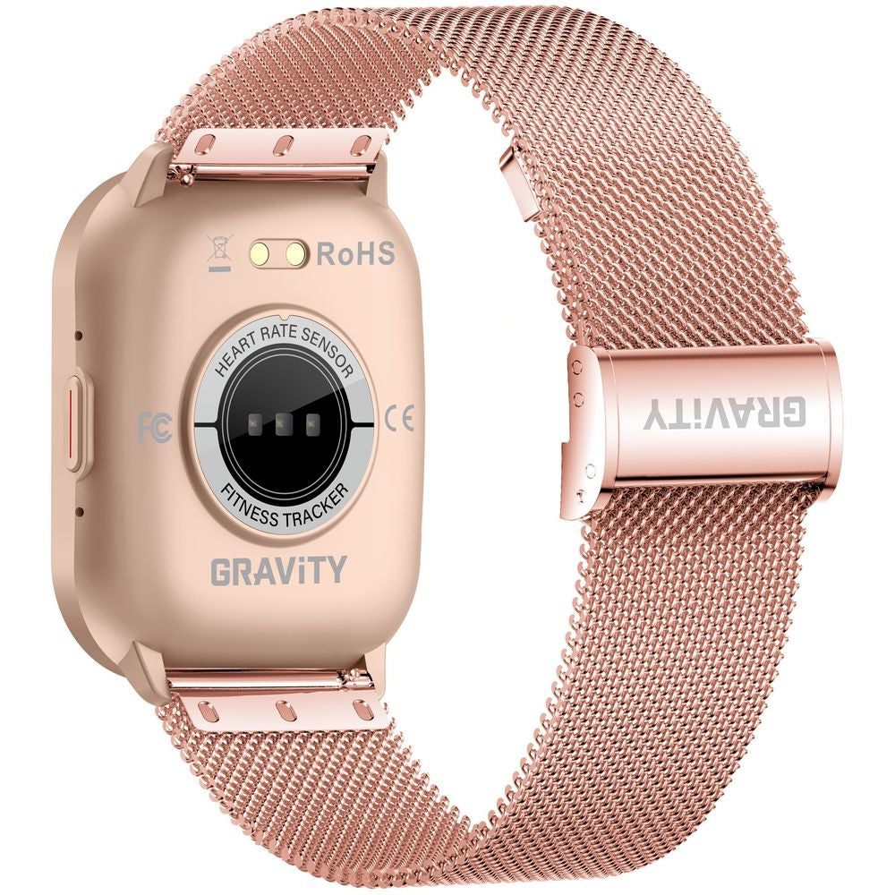Smartwatch Gravity Różowy Pasek + Bransoleta GT43-4
