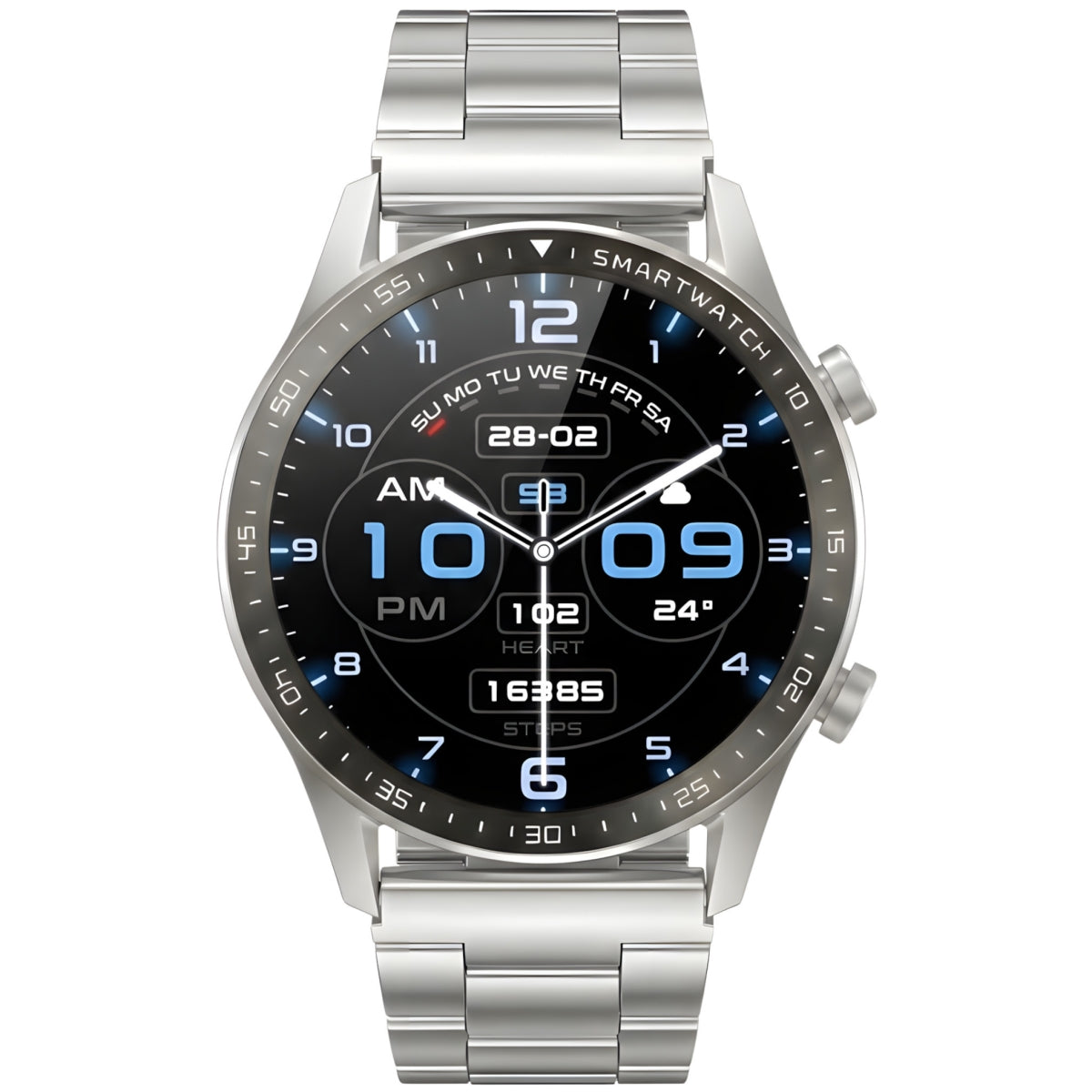 Smartwatch Gravity Srebrny Bransoleta + Pasek GT10-6