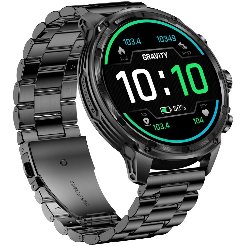 Smartwatch Gravity Czarny Pasek + Bransoleta GT41-4