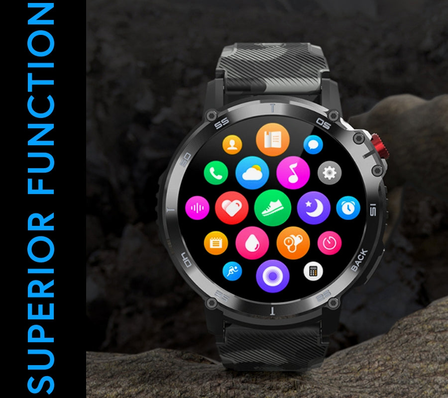 Smartwatch Męski RUBICON RNCF08 Black/Moro SMARUB232