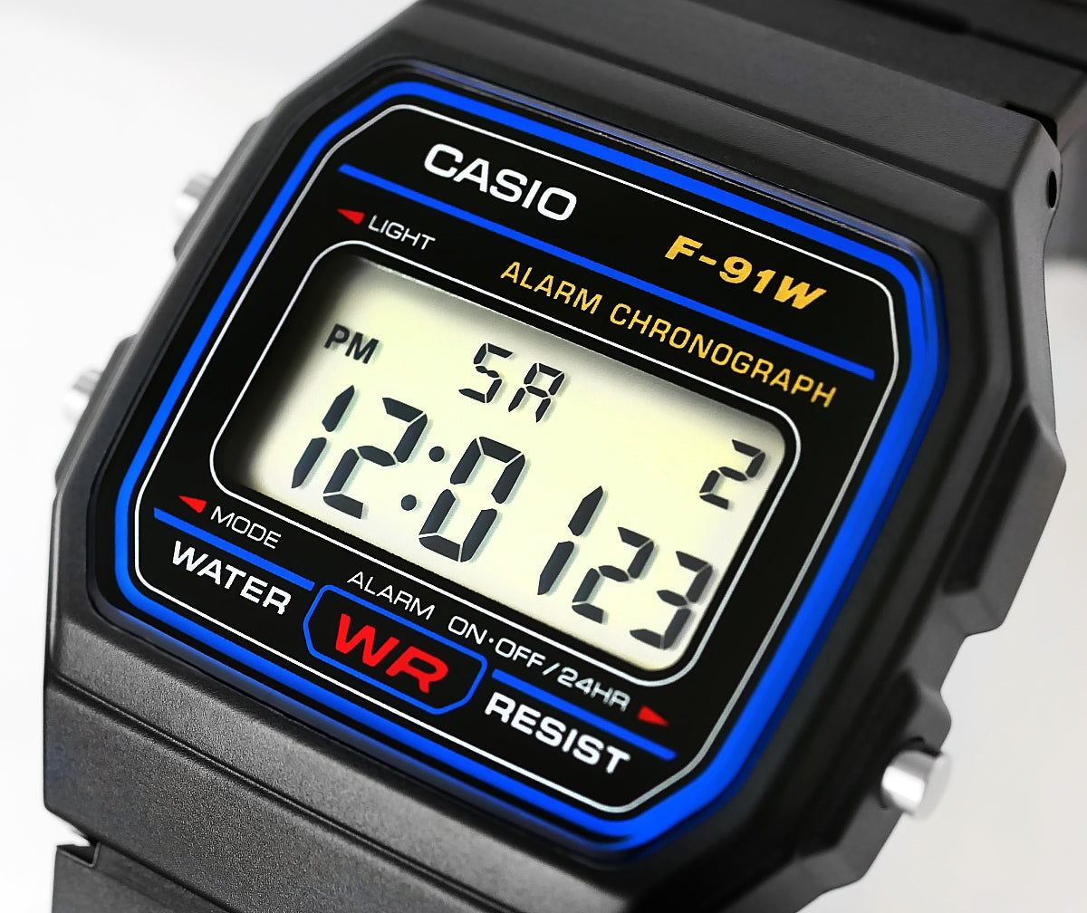 Zegarek Męski CASIO F-91W-1YEG + BOX