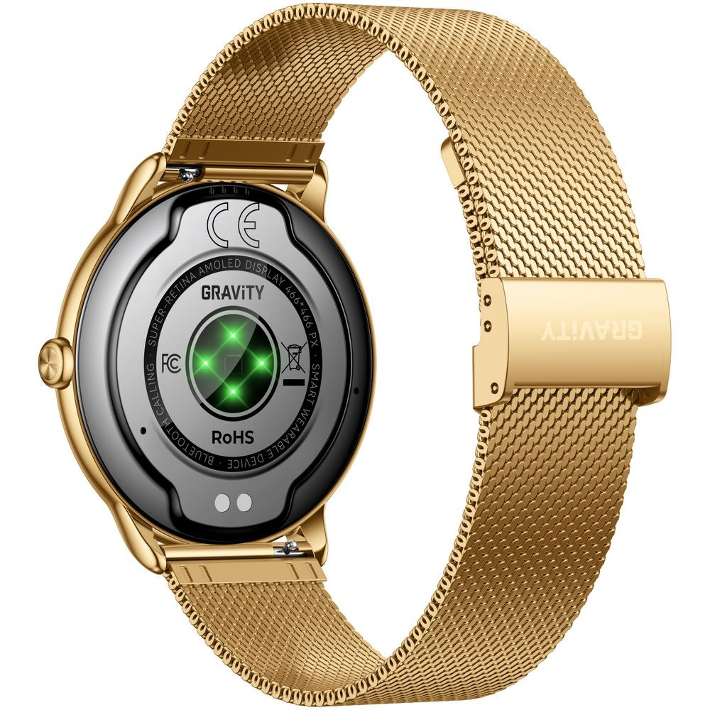 Smartwatch Gravity Złoty Pasek + Bransoleta GT31-2