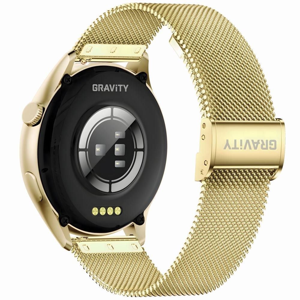 Smartwatch Gravity Złoty Pasek + Bransoleta GT11-3
