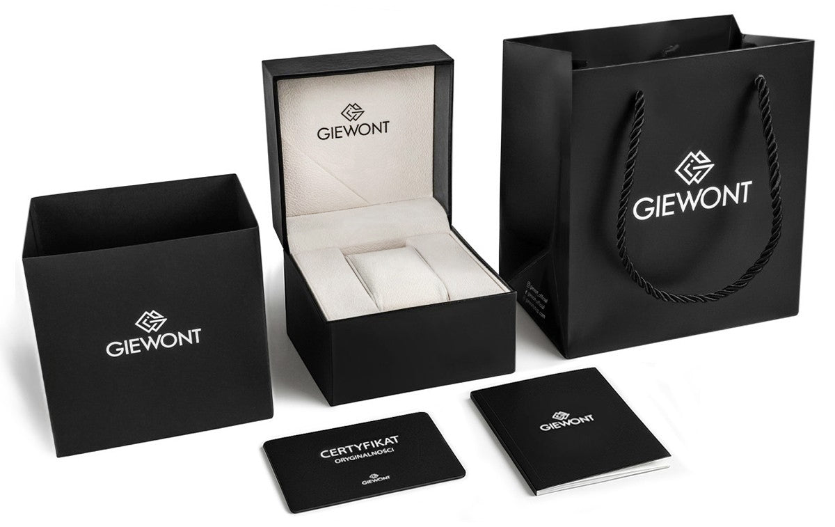 Zegarek Męski Giewont Chronograph Sapphire Srebrno Zielony GW3970-B8
