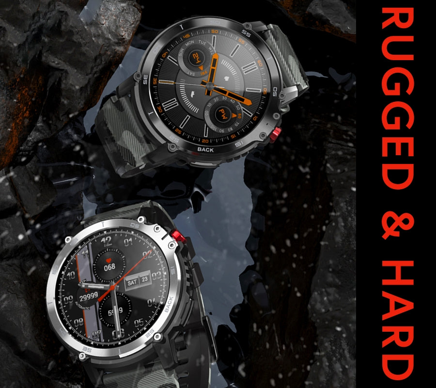 Smartwatch Męski RUBICON RNCF08 Black/Moro SMARUB232