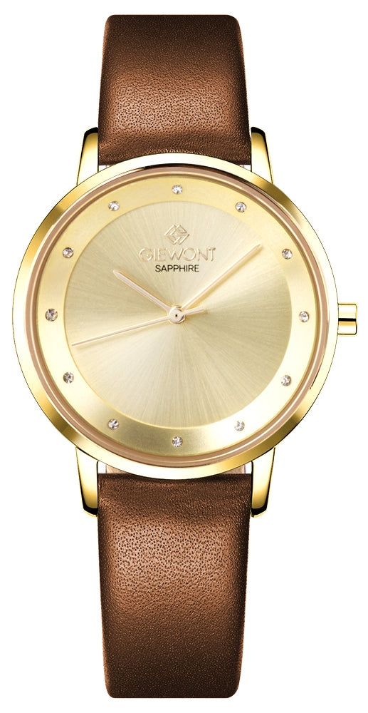 Zegarek Damski Giewont Sapphire Złoty GW4130-A2