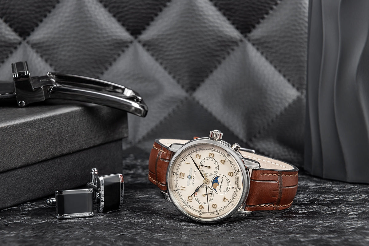 Zegarek Męski ZEPPELIN LZ121 Mediterranee Moonphase 9636-5 + BOX