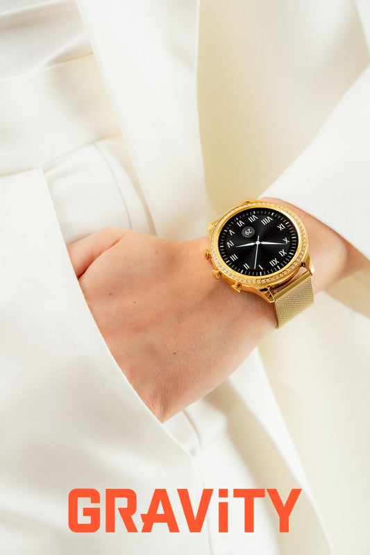 Smartwatch Gravity Złoty Pasek i Bransoleta  GT5-1