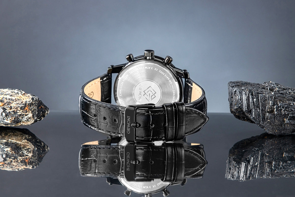 Zegarek Męski Giewont Chronograph Sapphire Czarny GW6260-A3