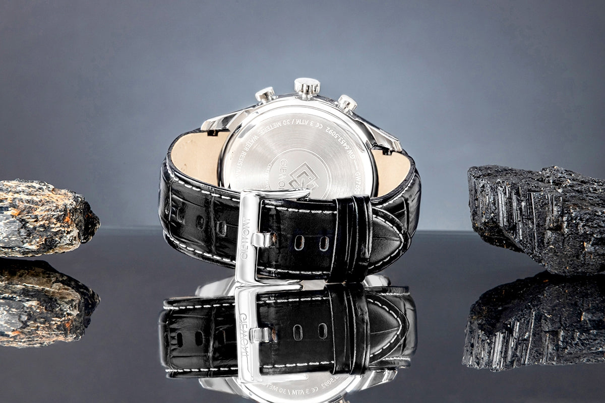 Zegarek Męski Giewont Chronograph Sapphire Srebrno Niebieski GW7650-A3