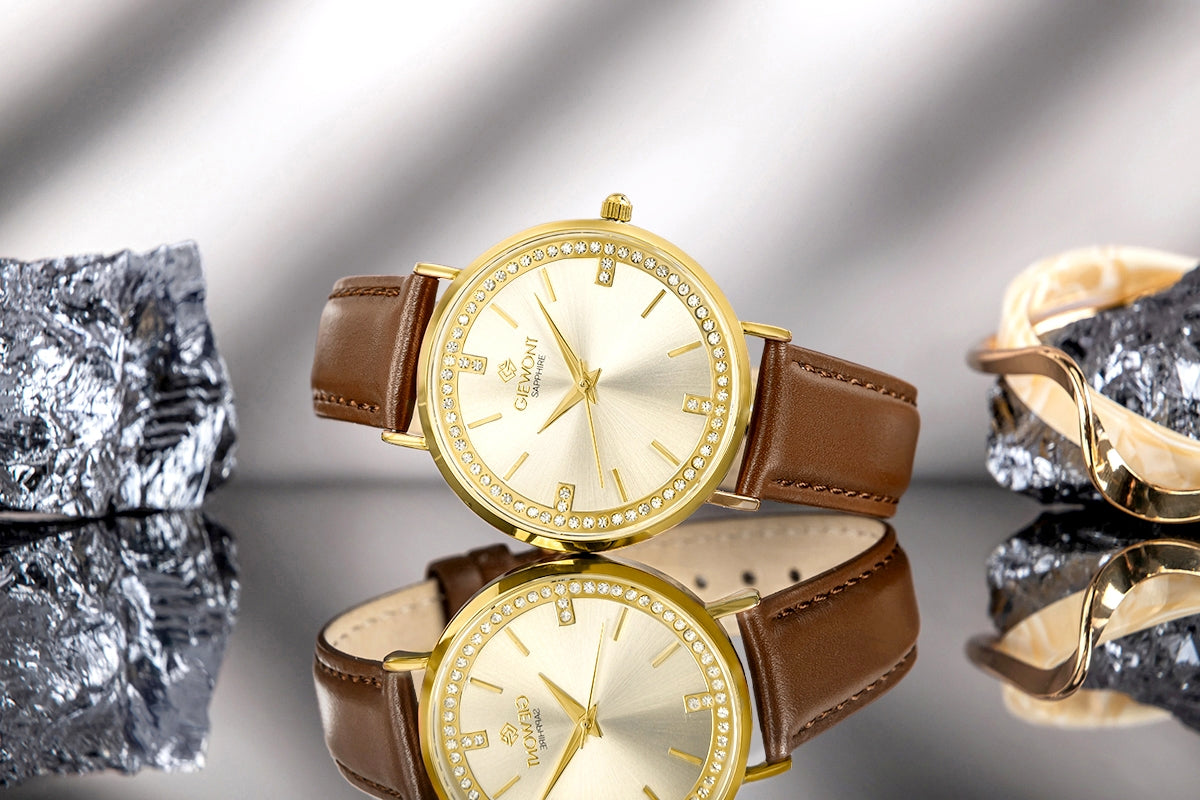Zegarek Damski Giewont Sapphire Złoty GW5390-A3