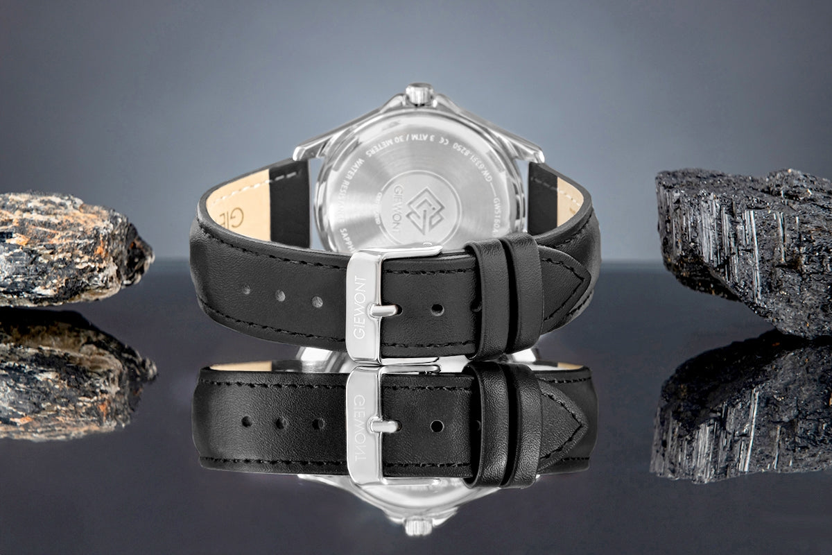 Zegarek Męski Giewont Elegance Sapphire Czarno Niebieski GW5160-A3