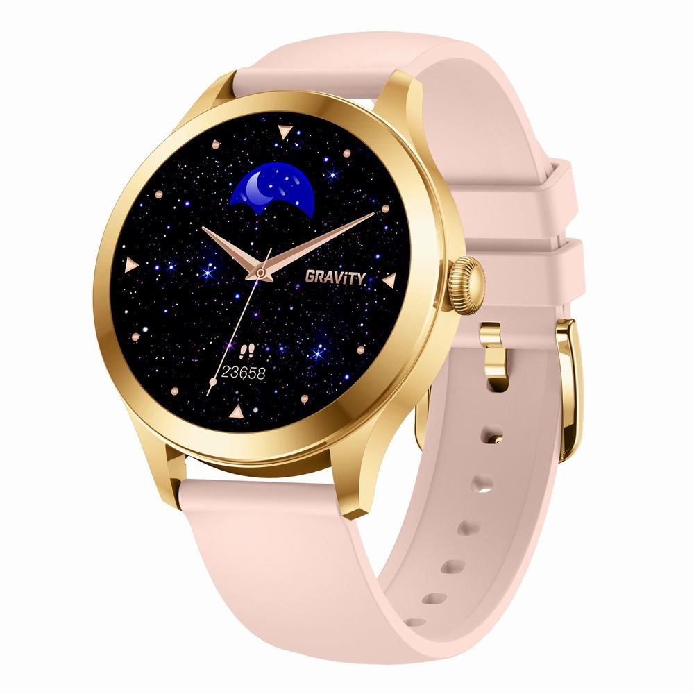 Smartwatch Gravity Różowo Złoty 2 Paski GT25-1 PRO