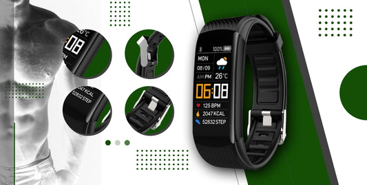 Smartwatch GIEWONT Czarno Zielony 2 Paski GW200-5