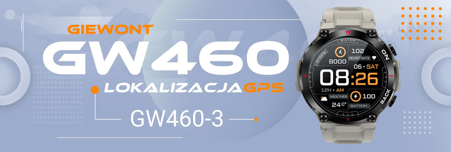 Smartwatch GIEWONT Pionier GPS GW460-3 - Light Stone