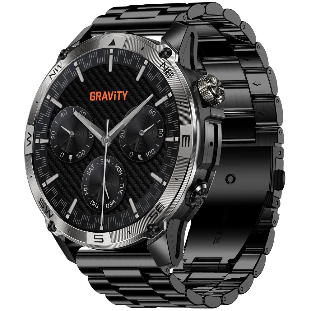 Smartwatch Gravity Czarny Pasek + Bransoleta GT46-2