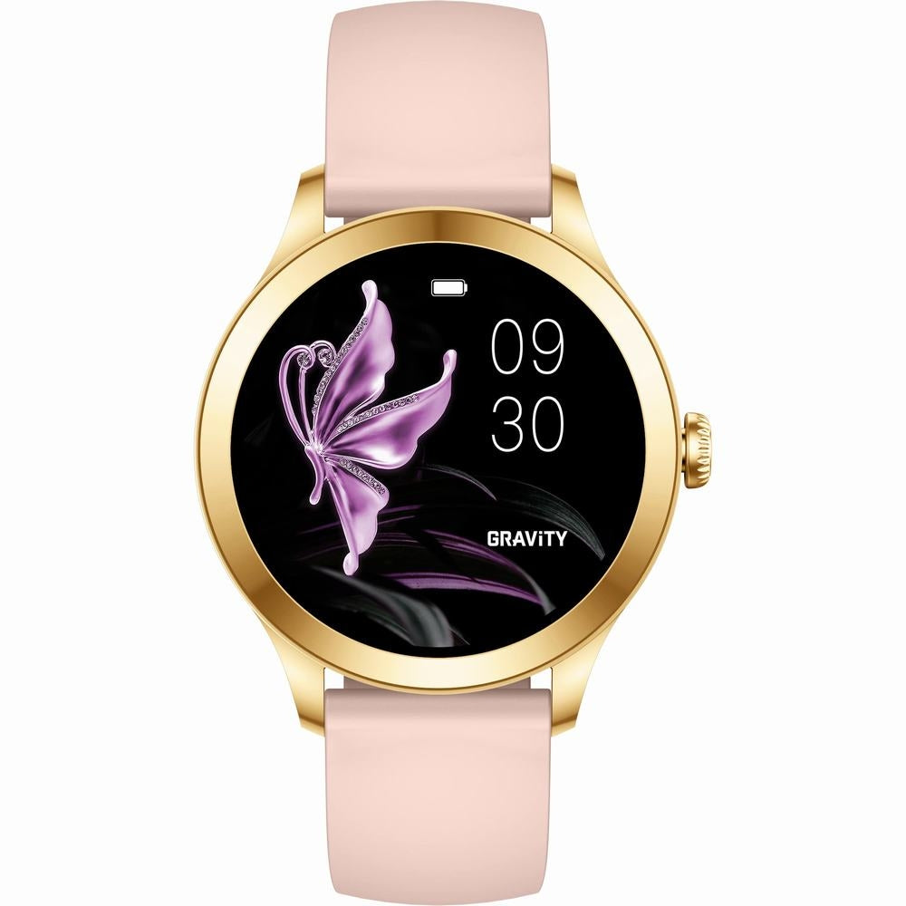 Smartwatch Gravity Różowo Złoty 2 Paski GT25-1 PRO