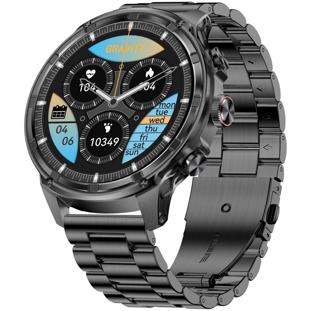 Smartwatch Gravity Czarny Pasek + Bransoleta GT41-2
