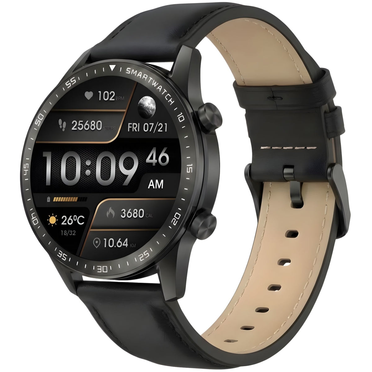 Smartwatch Gravity Czarny 2 Paski GT10-2