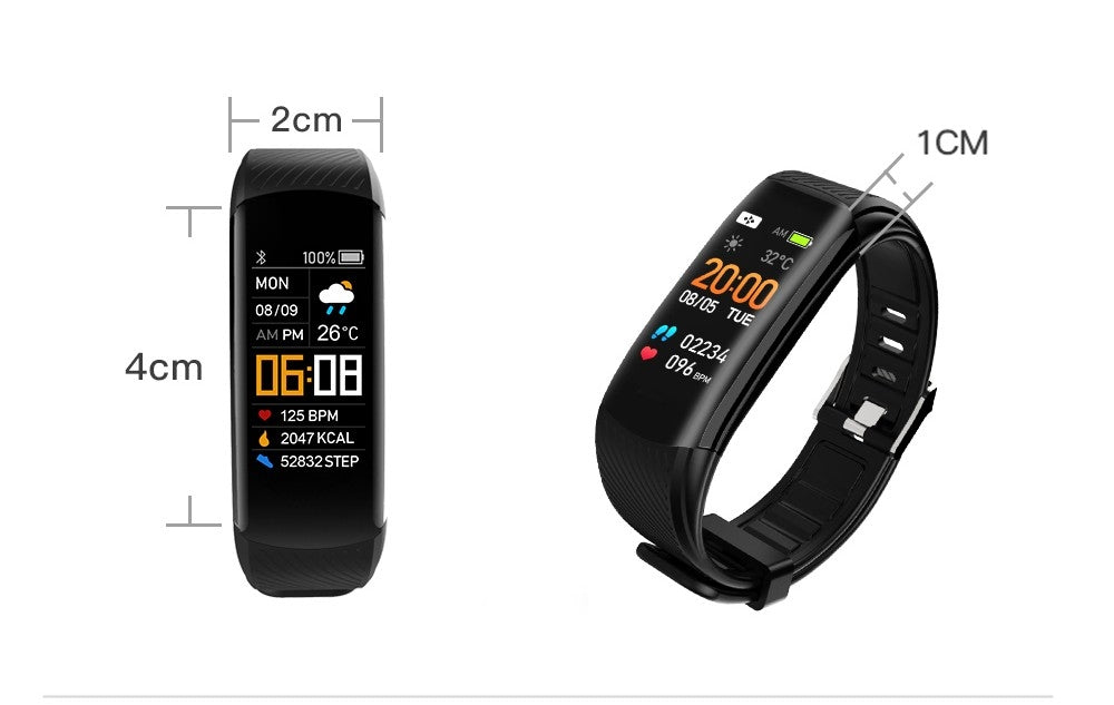 Smartwatch GIEWONT Czarno Fioletowy 2 Paski GW200-3