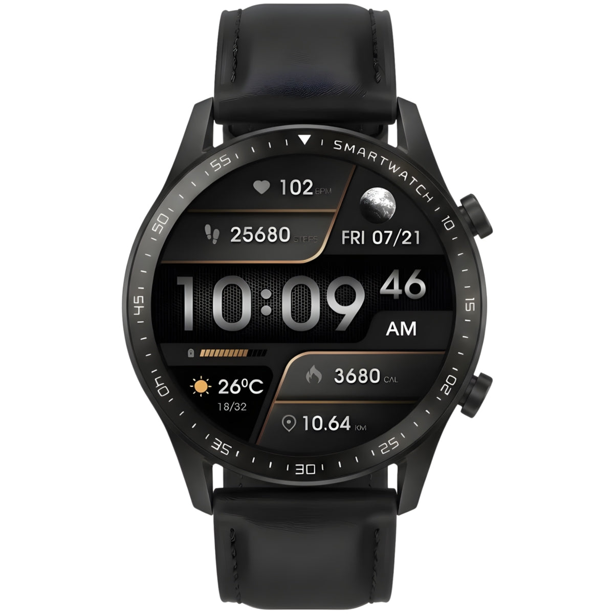 Smartwatch Gravity Czarny 2 Paski GT10-2