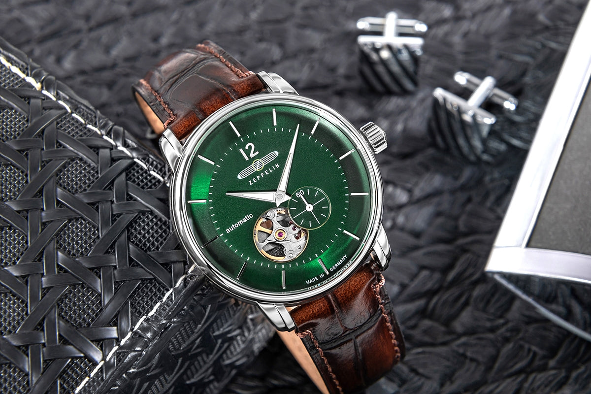 Zegarek Męski ZEPPELIN LZ120 Open Heart Automatic 8166-4 + BOX