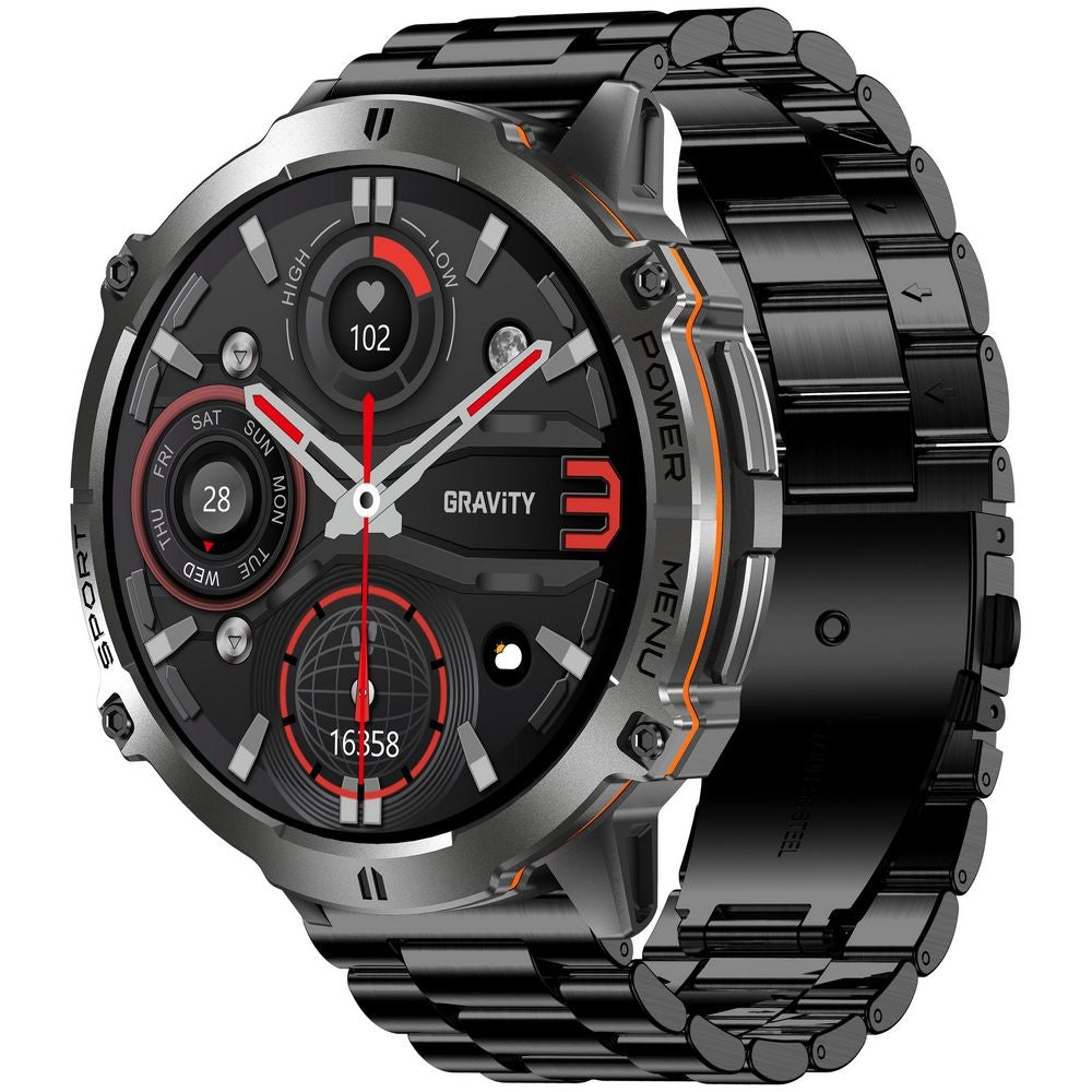 Smartwatch Gravity Czarny Pasek + Bransoleta GT42-5