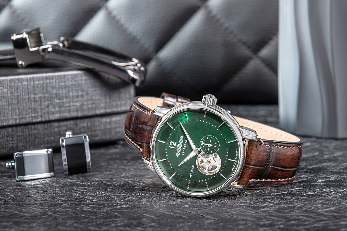 Zegarek Męski ZEPPELIN LZ120 Open Heart Automatic 8166-4 + BOX