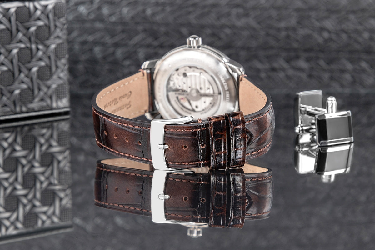 Zegarek Męski ZEPPELIN LZ120 Open Heart Automatic 8166-4 + BOX