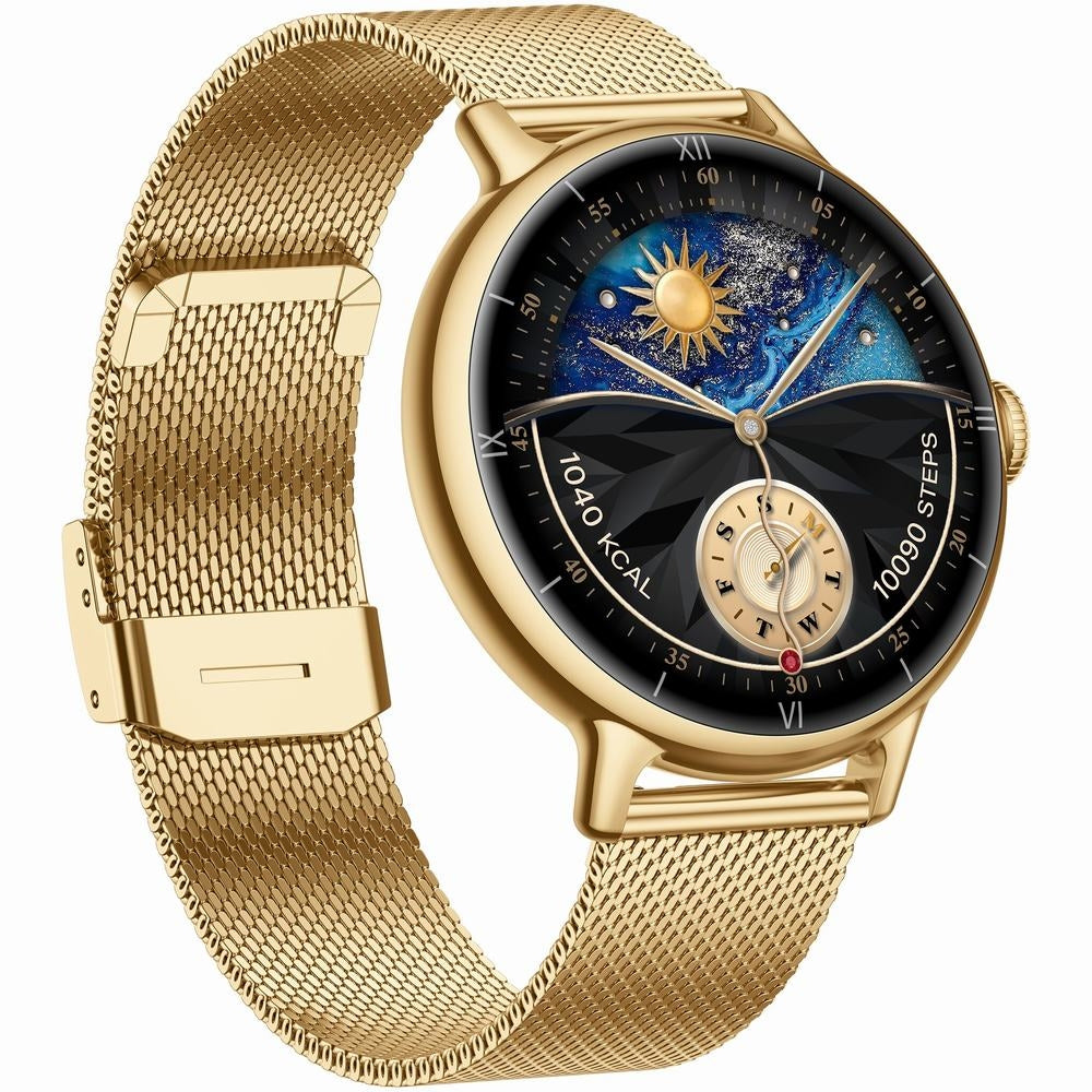 Smartwatch Gravity Złoty Bransoleta + Pasek GT33-2