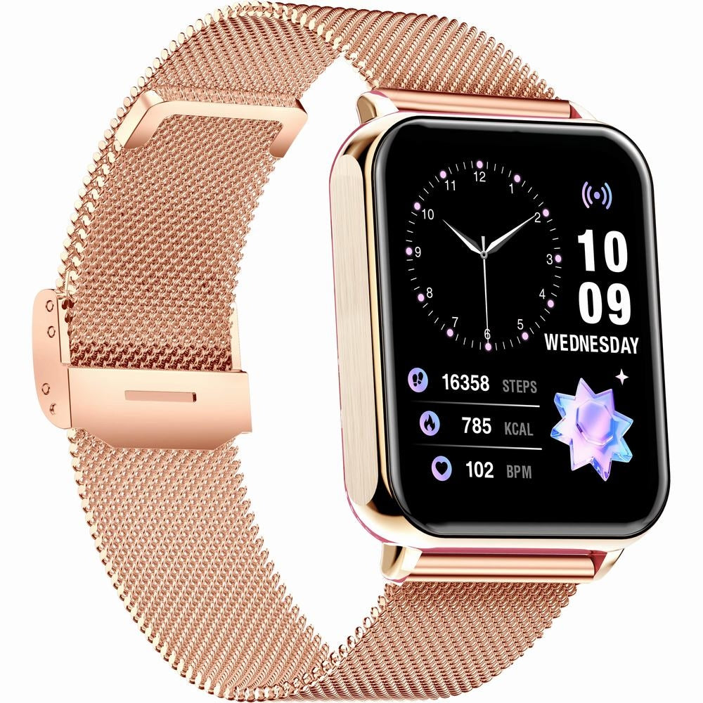 Smartwatch Gravity Różowe Złoto Szary 2 Paski GT17-4